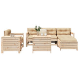 ZNTS 7 Piece Garden Sofa Set Solid Wood Pine 3250552