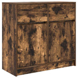 Sideboard with Drawer Smoked Oak 80x34x76 cm Engineered Wood 861539
