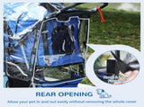 Dog Stroller with Rain Cover for Small Miniature Dogs, Folding Pet Pram with Cup Holder, Storage T3398P376426