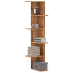 ZNTS Wall Corner Shelf Artisian Oak 36.5x36.5x140 cm Engineered Wood 852635