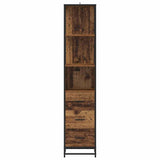 Bathroom Furniture Set with Drawer Old Wood 35 x 37.5 x 166 cm 883598