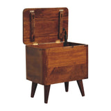 Chestnut Lid-up Storage Stool IN3403