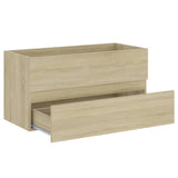 Sink Cabinet with Built-in Basin Sonoma Oak Engineered Wood 3071561