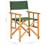 ZNTS Director's Chair Solid Acacia Wood Green 45953