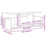 TV Stand Artisan Oak 102 x 35 x 45 cm Engineered Wood 890999