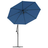 Cantilever Garden Parasol Azure Polyester fabric, Steel pole 47137