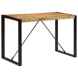 ZNTS Dining Table 120x55x76 cm Solid Rough Wood Mango 4005811