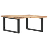 Basin Shelf Wall Mounted Steel and Solid Wood Acacia 3302873