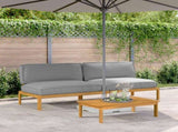 Sofa Set with Cushion Grey 240 x 80 x 69 cm Solid Acacia Wood 3418217