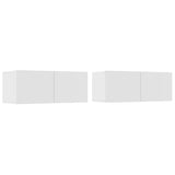 5 Piece TV Cabinet Set White Engineered Wood 3114422