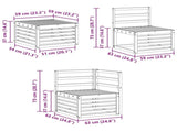 Outdoor Sofa Set 8 pcs White Solid Acacia Wood 3391534