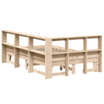 Bookcase Bed without Mattress 120x190cm Small Double Solid Wood Pine 3324556