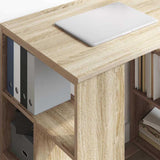 Desk with Shelf Sonoma Oak 90 x 50 x 75 cm Engineered Wood 869508
