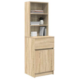 Bedside Cabinet Sonoma Oak 39x35x125 cm Engineered Wood 861312