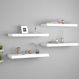 ZNTS Floating Wall Shelves 4 pcs White 60x23.5x3.8 cm MDF 323813