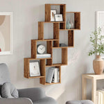 ZNTS Wall Cube Shelf Old Wood 90x15x119.5 cm Engineered Wood 856596