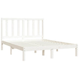 Bed Frame without Mattress White Solid Wood Pine 140x200 cm 3105161