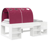 Bed Frame with Tunnel 3 pcs White and Red Engineered Wood 3423621