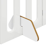 Folding Pet Fence 4 pcs High Gloss White 201 x 38 x 70 cm 8005962