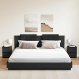 Bedside Cabinet Set of 2 Black Engineered wood 30x30x40 cm 800516