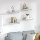 Floating Wall Shelves 4 pcs Concrete Grey 40x23.5x3.8 cm MDF 326593