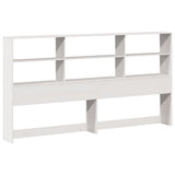 Bookcase Bed without Mattress White 180x200 cm Super King Solid Wood Pine 3322673