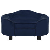 Dog Sofa Blue Plush, Solid Pine Wood 67 x 47 x 36 cm Dog Sofa 171088