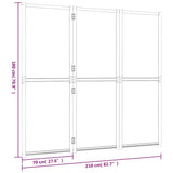 3-Panel Room Divider Cream White 210x180 cm 319183