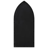 Garden Mirror Black Iron, Glass 70x30 cm Decorative Inlays 318356