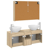 Bathroom Cabinet Set 4 pcs Sonoma Oak Engineered Wood 3406505