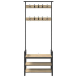 Coat Rack Sonoma Oak 75 x 34 x 184 cm Engineered wood 879954