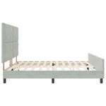 ZNTS Bed Frame Light Grey 200x200 cm Velvet 3345029