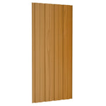 Roof Panels 12 pcs Galvanised Steel Light Wood 100x45 cm 317219