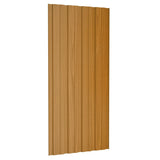 Roof Panels 12 pcs Galvanised Steel Light Wood 100x45 cm 317219
