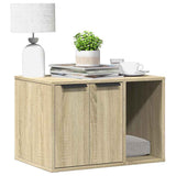 857726 Cat Litter Box Enclosure Sonoma Oak 60x40x40 cm Engineered Wood