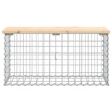 Garden Bench Gabion Design 83x31.5x42 cm Solid Wood Pine 834347