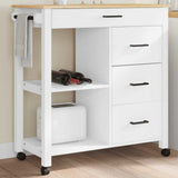 Kitchen Trolley MONZA 84x40x88.5 cm Solid Wood Pine 376117