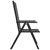 Garden Dining Set Black Powder-coated aluminium, WPC, Textilene 3200603