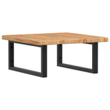 Basin Shelf Wall Mounted Steel and Solid Wood Oak 3302393