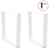 Dining Table Legs V-Shape 2 pcs White 90x cm Steel 4012653