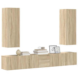 5 Piece TV Cabinet Set Sonoma Oak Engineered Wood 3114248