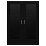 Vitrine Cabinet Black 82.5x30.5x115 cm Engineered Wood 802751