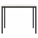 Table White 100 x 50 x 77 cm Engineered Wood and Steel 873795