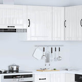 ZNTS Kitchen Wall Cabinet Lucca High Gloss White Engineered Wood 853801