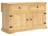 Kitchen Island Set Corona 3 pcs Honey Wax Solid Pine Wood 3425398