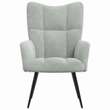 Relaxing Chair Light Grey Velvet 42022444