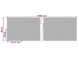 Balcony Screen with Eyelets Black 42032659