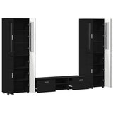 TV Cabinet Set with Drawer FLORIN 3 pcs Black Engineered Wood 3397995