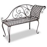Garden Bench Antique brown Steel Standard Durable Garden Bench 40717