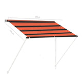 Retractable Awning 100x150 cm Orange and Brown 145893